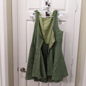 Sage Green Brocade Corset Long Line Bodice